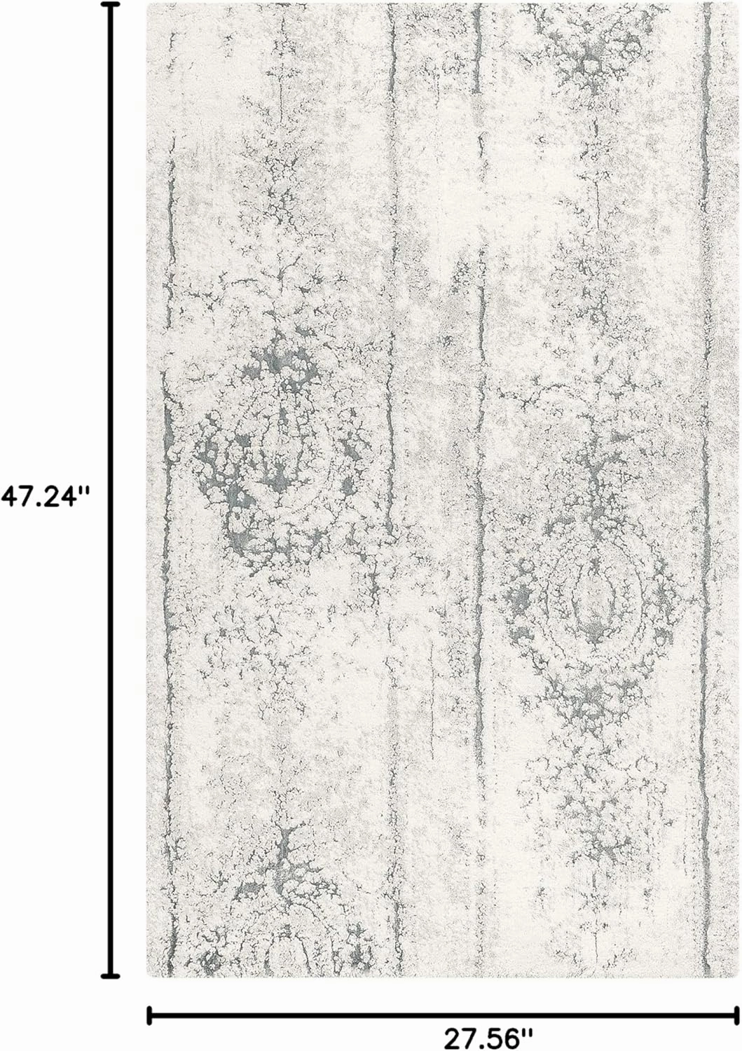 Caracas Bath Mat, Cotton Silver-Grey, 70 x 120 cm, Multicolor