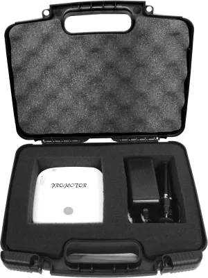 CASEMATIX Pico Mini Projector Case Compatible with LG CineBeam PF50KA, PH30JG, PF50, PH30, PH150G, PH550 and Other Pico Projectors and Accessories - Hard Shell Outer and Customizable Foam, Case Only