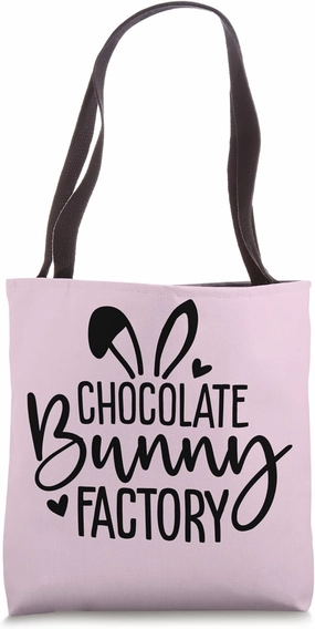 Chocolate Bunny Factory – Christian Easter Celebration Tote Bag