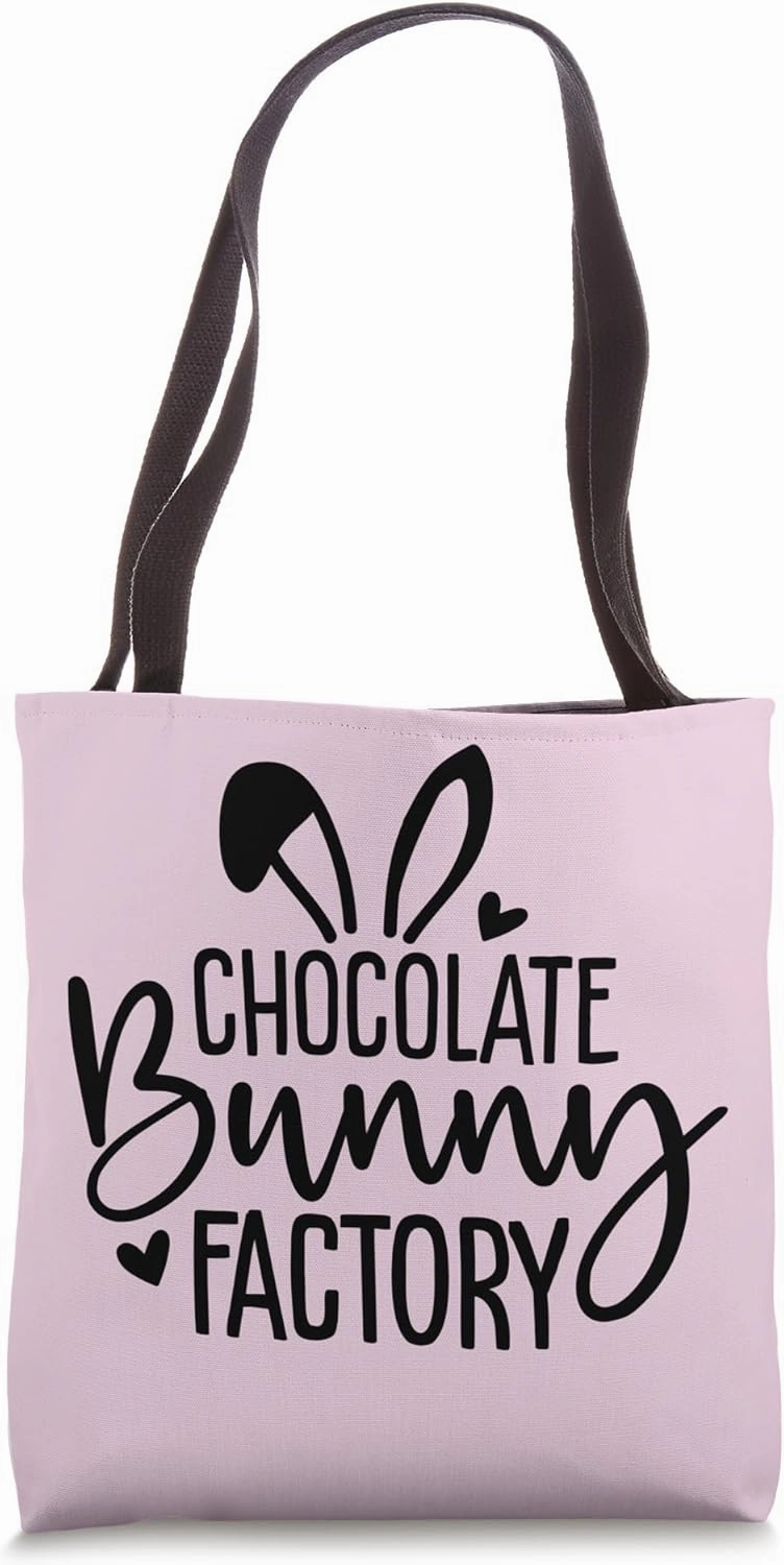 Chocolate Bunny Factory – Christian Easter Celebration Tote Bag