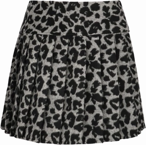 chouyatou Women's Casual Plaid High Waist A-Line Wool Pleated Short Skirt