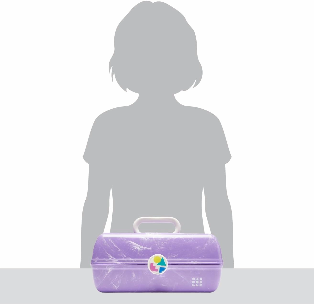 Claire's Exclusive - Caboodles Makeup Case, Travel Cosmetic Organizer for Girls with Mirror, Hard Case Storage Box: 13 x 7.4 x 6 Inches