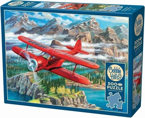 Cobble Hill 500 Piece Puzzle - Beechcraft Staggerwing - Sample Poster Included