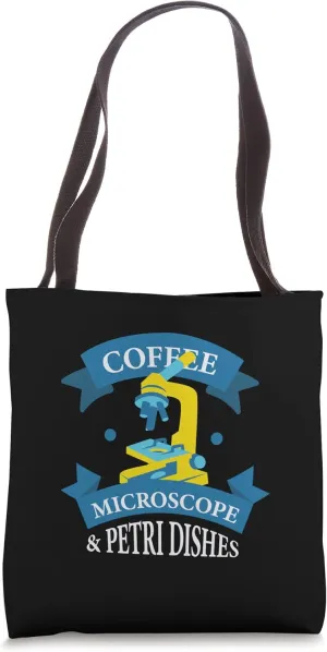 Coffee Microscope & Petri Dishes Device Microscope Tote Bag