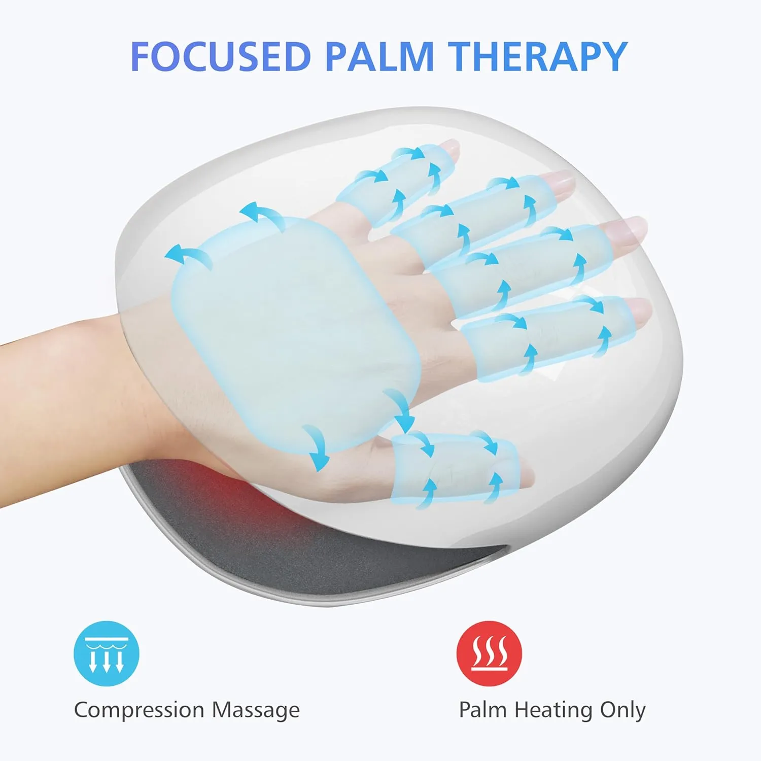 COMFIER Wireless Hand Massager with Heat,3 Levels Compression & Heating,Rechargeable Hand Massager Machine for Carpal Tunnel,Ideal Gifts for Women