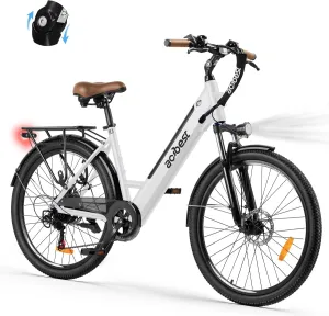 Core Electric Bike for Adults - 468Wh Removable Battery, 26 inch Step Thru Electric Bicycle, Peak 750W Brushless Motor Cityrun Ebike, with 7 Speed, Up to 50 Miles, E-Bikes