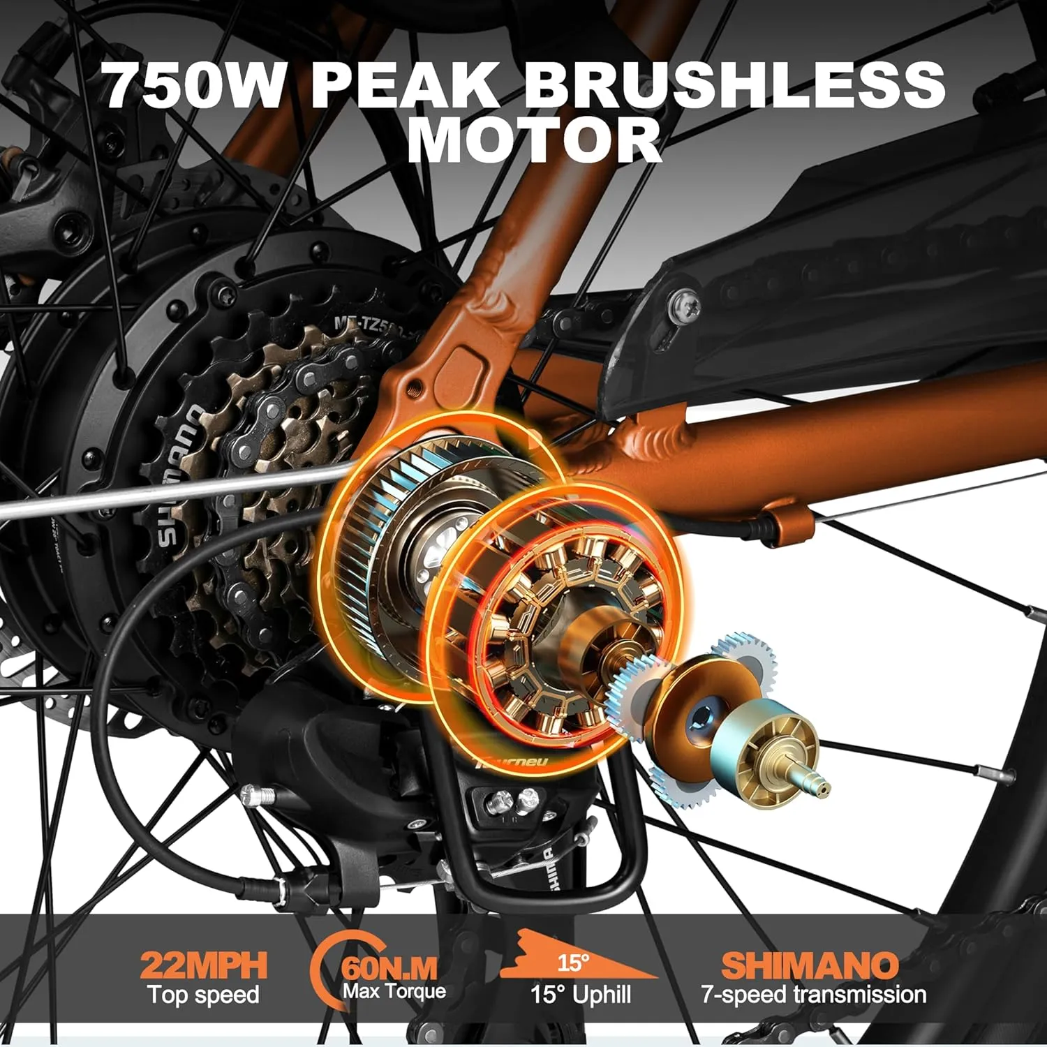 Core Electric Bike for Adults - Peak 1000W Brushless Motor Ebike, 468&500Wh Removable Built in Battery 26&27.5X2.1 Tire Step Over Bicycle with 7 Speed, Commute E Bikes