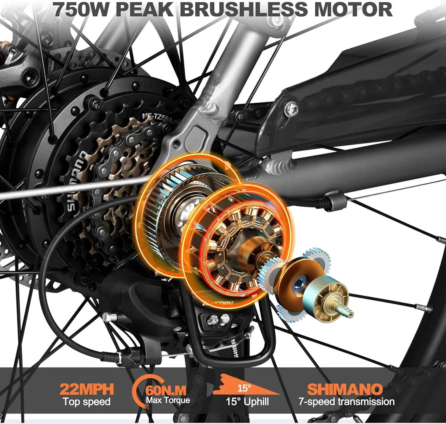 Core Electric Bike for Adults - Peak 1000W Brushless Motor Ebike, 468&500Wh Removable Built in Battery 26&27.5X2.1 Tire Step Over Bicycle with 7 Speed, Commute E Bikes