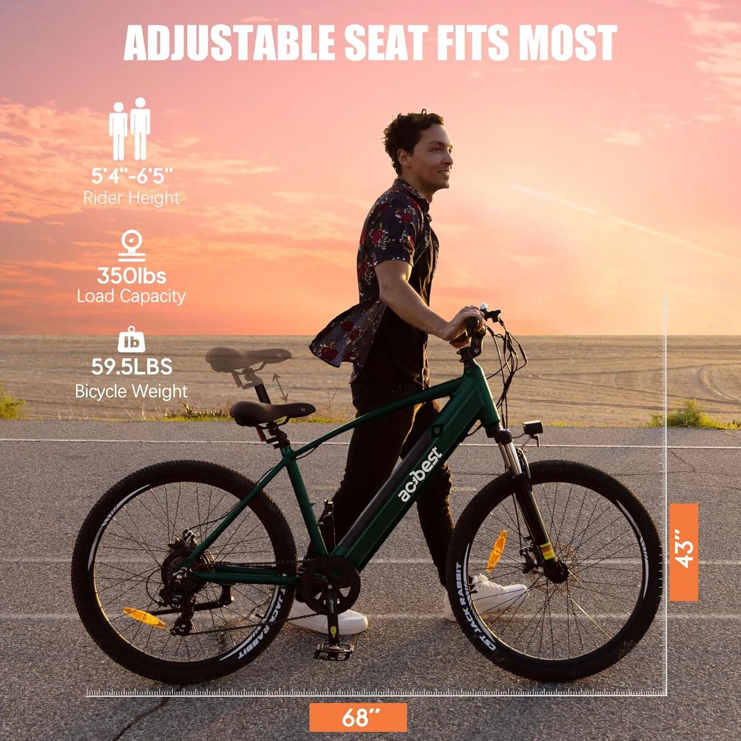 Core Electric Bike for Adults - Peak 1000W Brushless Motor Ebike, 468&500Wh Removable Built in Battery 26&27.5X2.1 Tire Step Over Bicycle with 7 Speed, Commute E Bikes