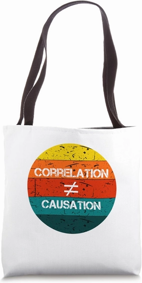 Correlation Does Not Equal Causation Retro Tote Bag