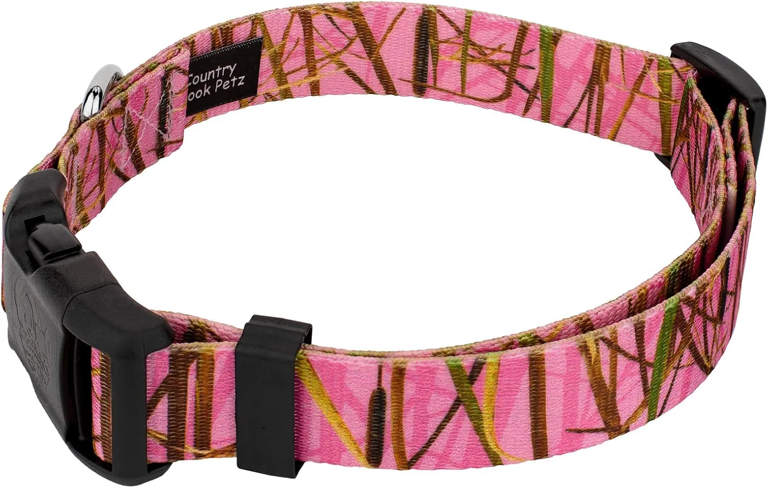 Country Brook Petz - Pink Waterfowl Camo Deluxe Dog Collar and Leash - Camouflage Collection Featuring Rugged Designs (1 Inch, Medium)
