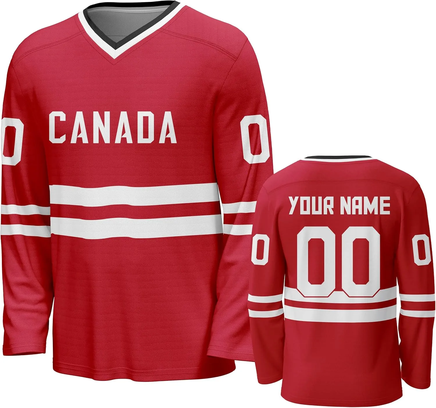 Custom National Hockey Jersey Personalized Name Number V-Neck Sports Ice Hockey Jerseyss Fans Gift for Men Women Youth