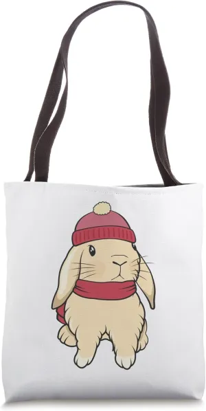 Cute Mini Holland Lop Bunny Rabbit Lover Winter Tote Bag