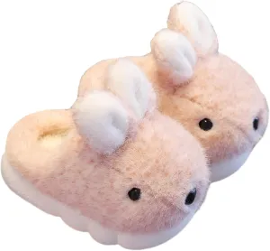 Cute Women's Rabbit Slippers - Warm & Plush, Cartoon Design, Perfect for Winter & Indoor/Outdoor Use