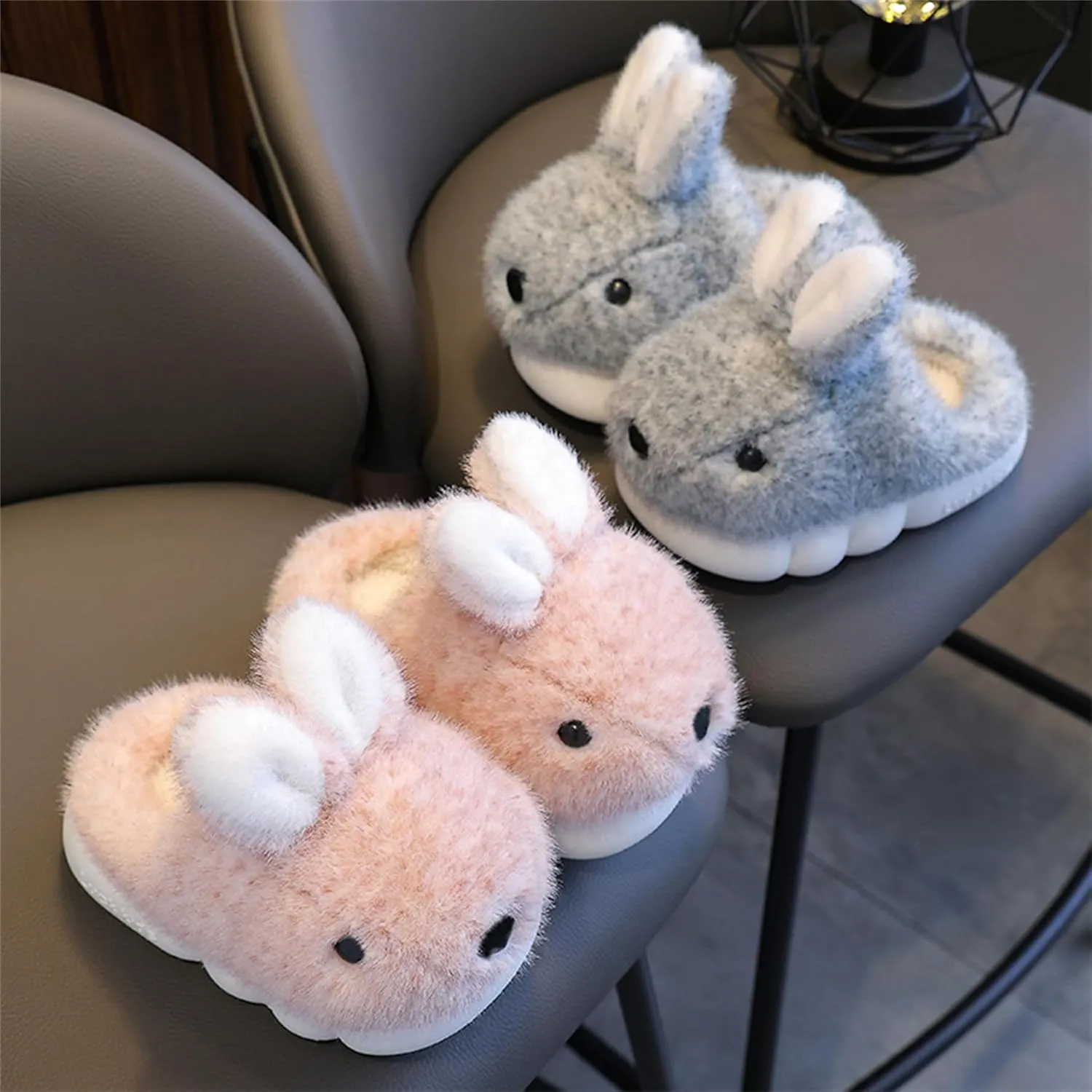 Cute Women's Rabbit Slippers - Warm & Plush, Cartoon Design, Perfect for Winter & Indoor/Outdoor Use