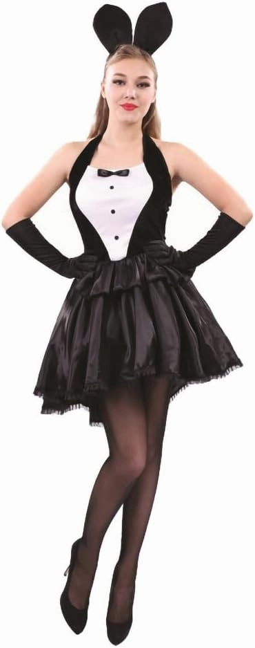 Cute Bunny Costume Women Charming Bunny Girl Skirt One-Piece Bodysuit Rabbit Outfit Cosplay for Halloween Christmas