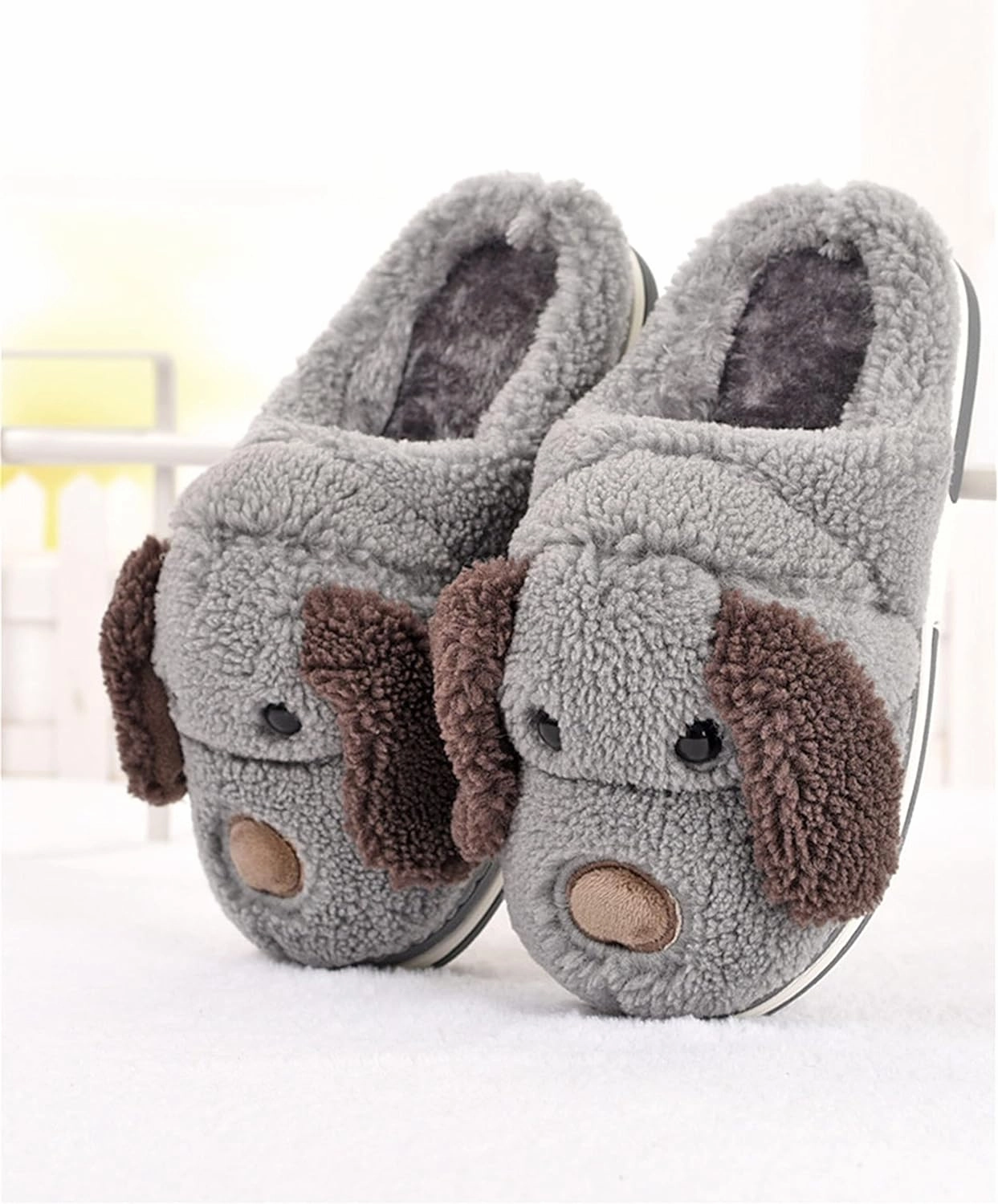 Cute Dog slippers Cartoon animal slippers Women slippers Men slippers Winter slippers Plush slippers home slippers Warm slippers Soft comfortable