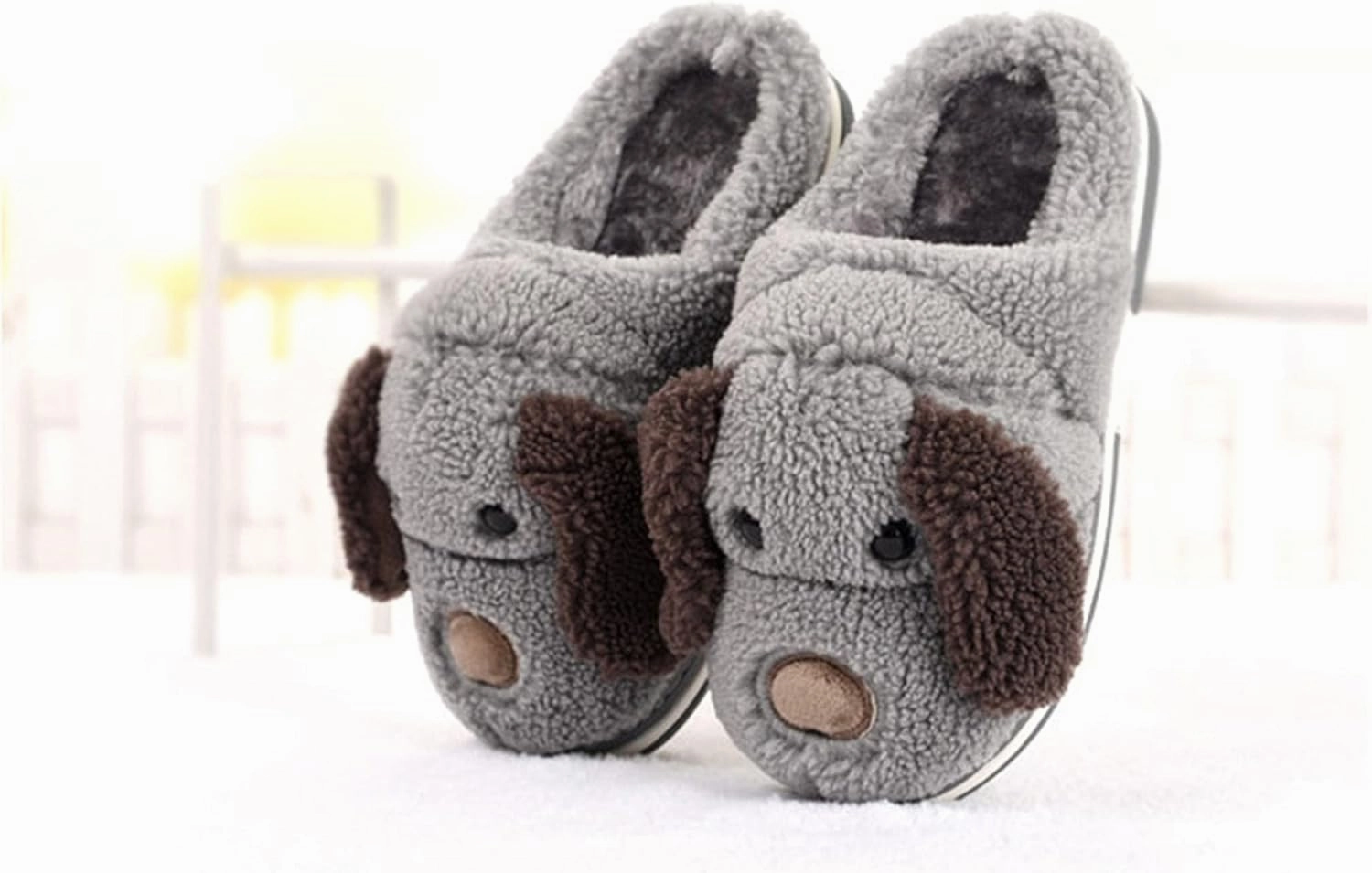 Cute Dog slippers Cartoon animal slippers Women slippers Men slippers Winter slippers Plush slippers home slippers Warm slippers Soft comfortable