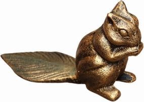 Cute Squirrel Shape Doorstop Cast Iron Door Wedge Anti-Collision Feature Sturdy and Easy to Use