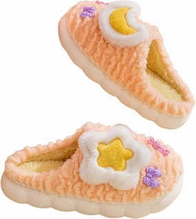 Cute Women's Star Plush Slippers - Warm Indoor & Outdoor Slippers
