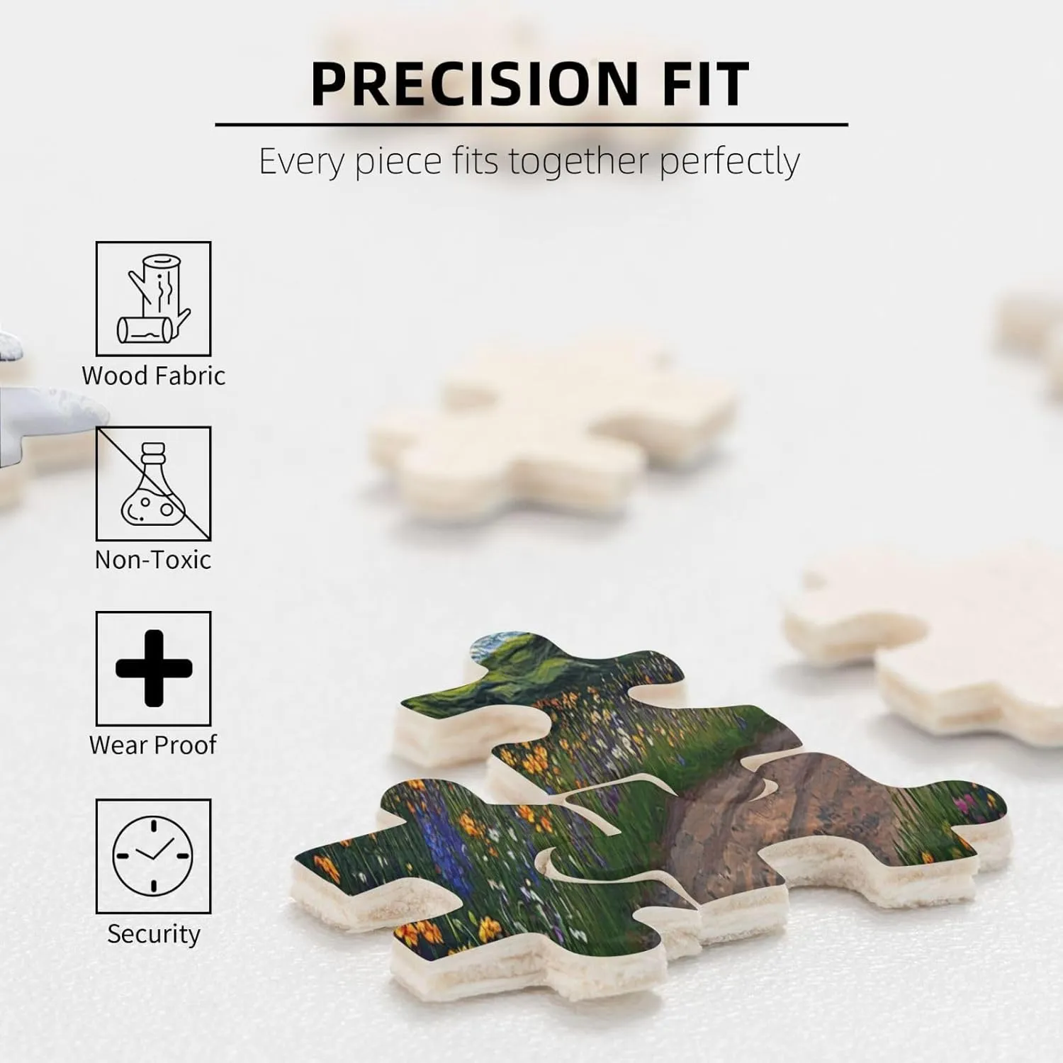 Different Sky On The Grassland，500 Pcs Adult Wooden Jigsaw Puzzles,Colorful Works of Art，Difficult Entertainment Games，Exercising Patience and Hands-On Ability，Enjoy The Process
