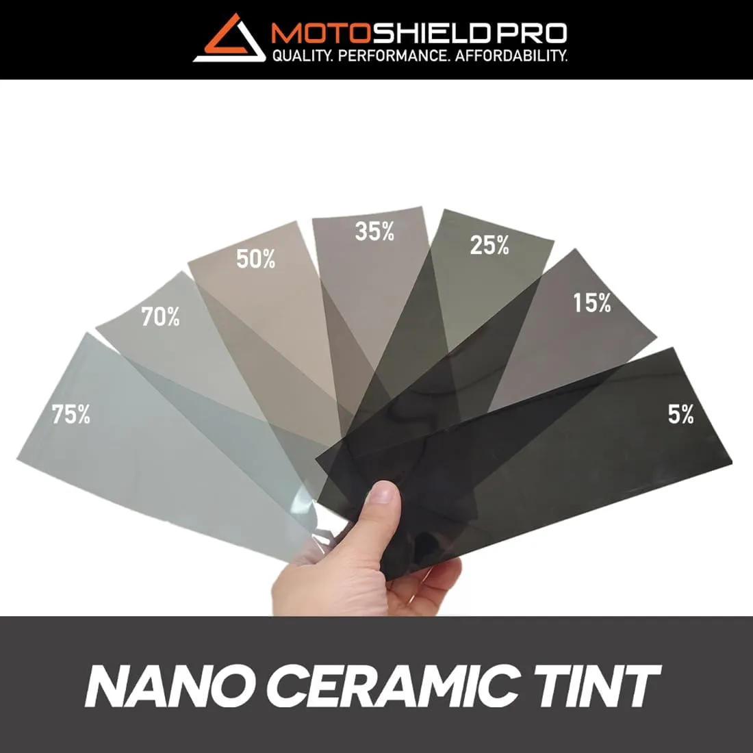 DIY-MotoShield Pro Premium Nano Ceramic Tint (35% VLT) 30” in x 15’ ft Roll | Professional Window Film for Auto, Reduce Infrared Heat & Block UV by 99%