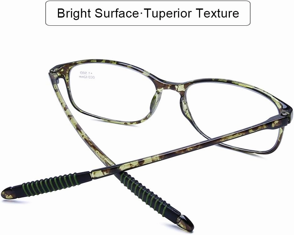 DOOViC Computer Reading Glasses 4 Pack Blue Light Blocking Glasses Anti Eyestrain Flexible Lightweight Readers for Women Men