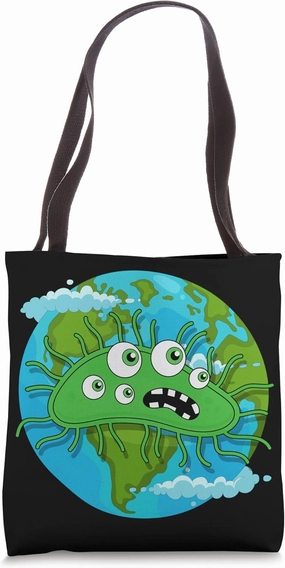 Earth Microbiology Laboratory Biologist Funny Bacteria Tote Bag