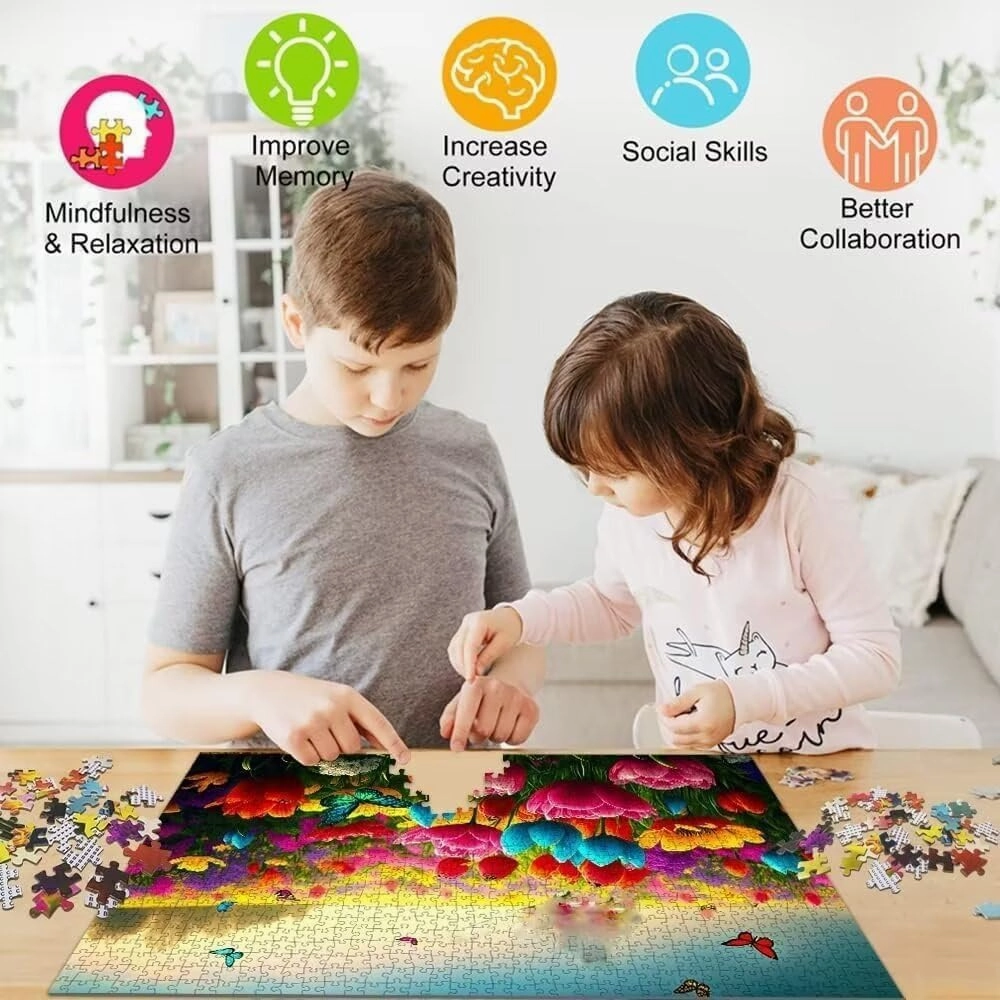 Education Intellectual Toy Puzzle 500 Pieces Jigsaw Puzzle for Adults Baby Polar Bears Wooden Puzzle Environmentally Friendly No Odor Challenging Fun Family Holiday Activities Games Toys Gifts