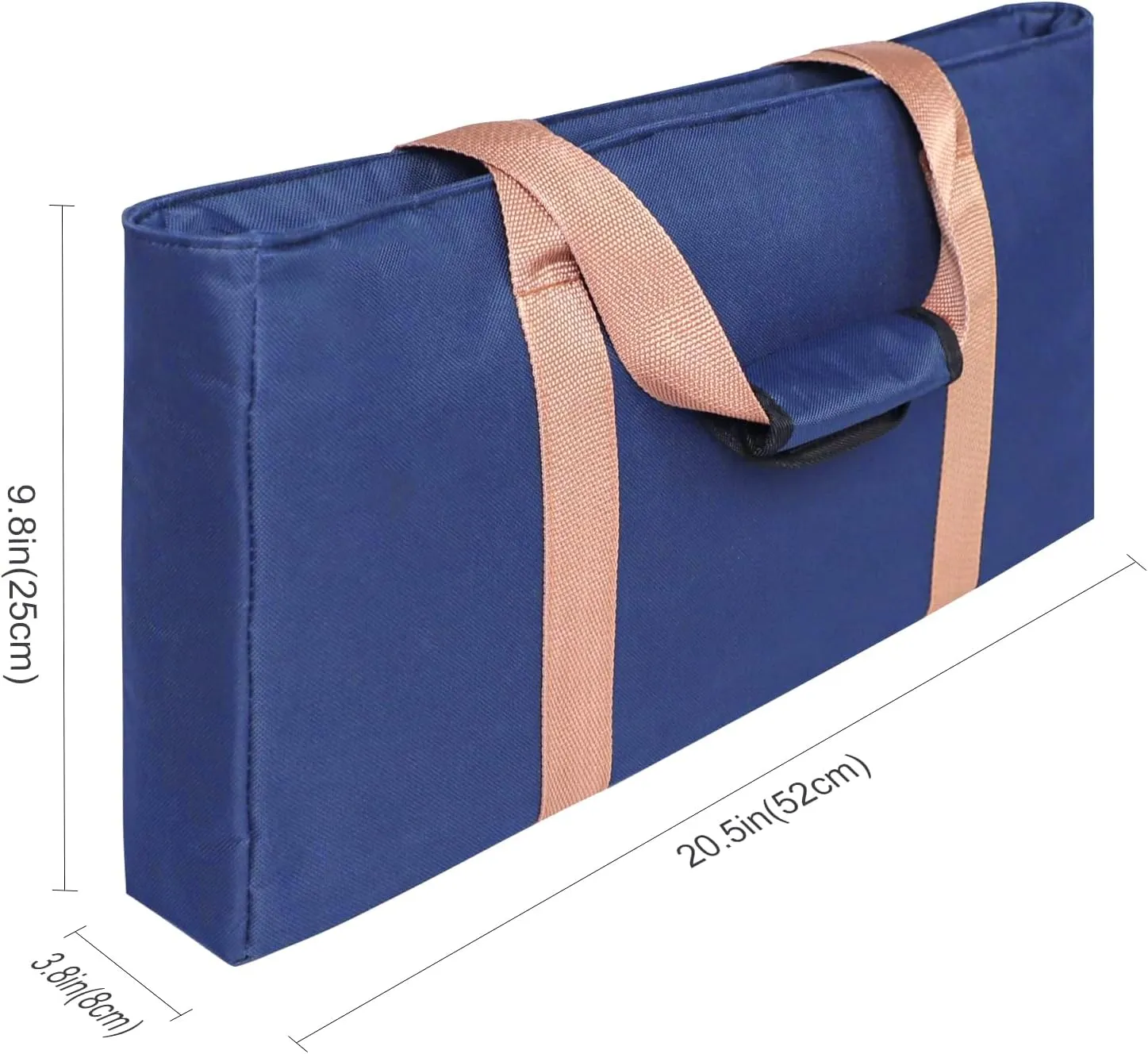 Empty Mahjong Bag,Blue Soft American Mahjong Bag with Two Wrappers (Case Only)