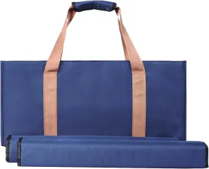 Empty Mahjong Bag,Blue Soft American Mahjong Bag with Two Wrappers (Case Only)