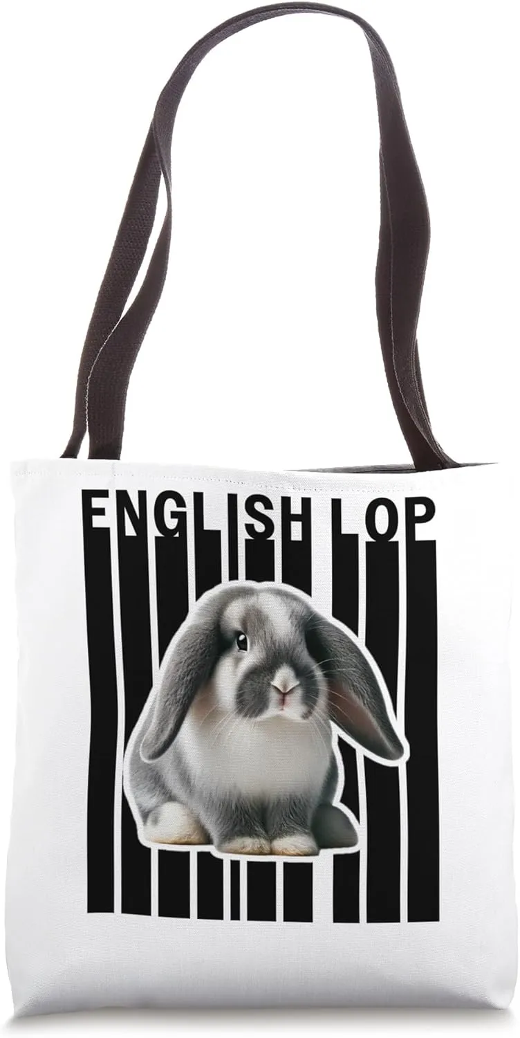 English Lop Rabbit Lovers Cute Bunny Tote Bag