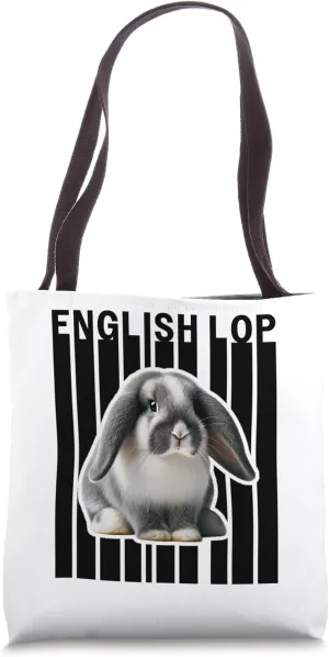 English Lop Rabbit Lovers Cute Bunny Tote Bag