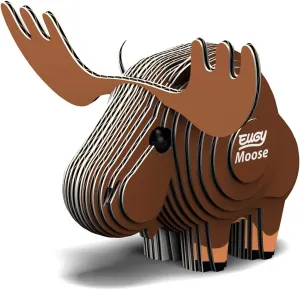 Eugy Moose 3D Puzzle, 24 Piece Eco-Friendly Educational Toy Puzzles for Boys, Girls & Kids Ages 6 