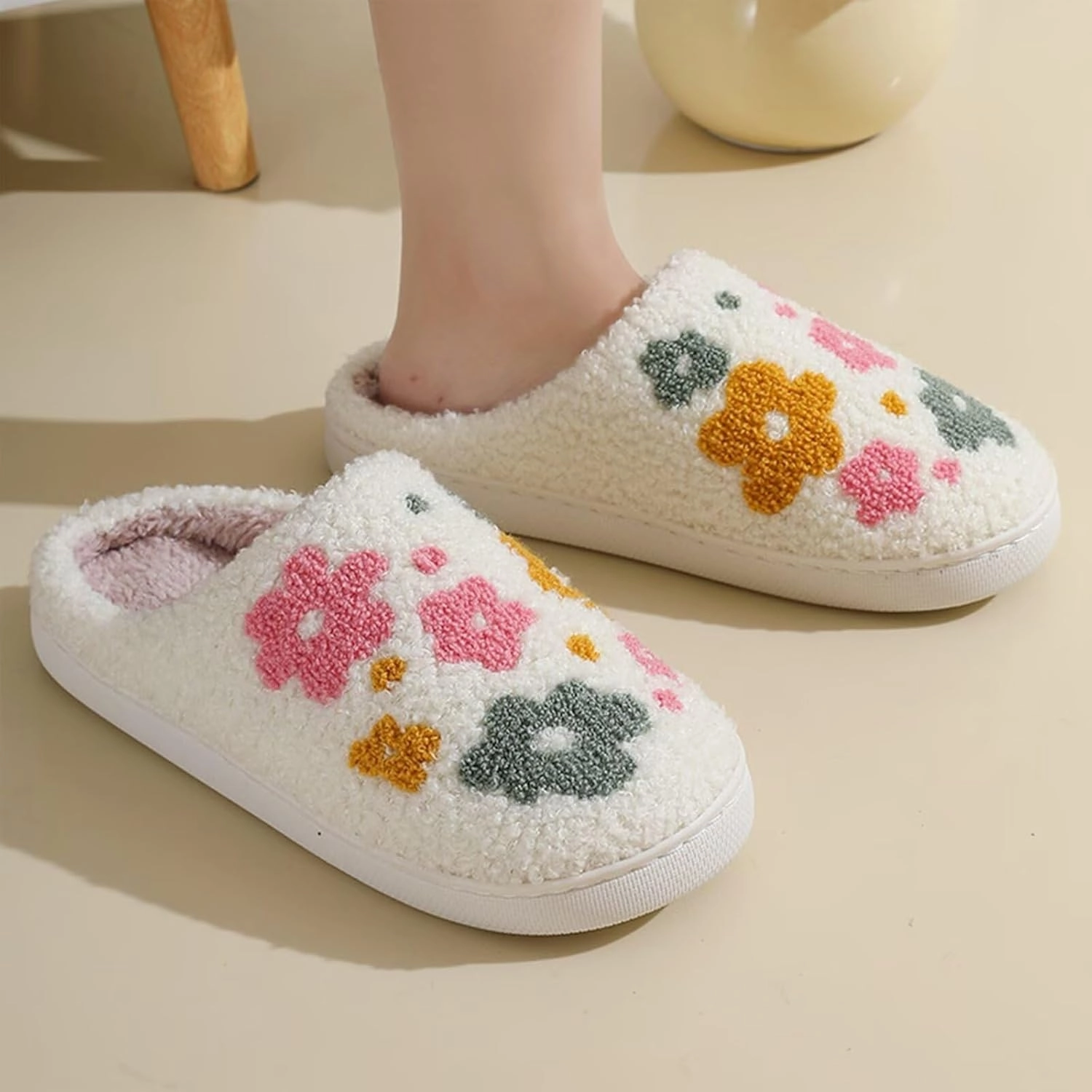 Evil Eyes Cowboy Hat Slippers cute Warm Cozy House Shoes Soft Plush Fuzzy Slippers for Women Men
