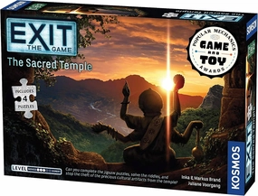 Exit: The Sacred Temple (with Jigsaw Puzzles) | Exit: The Game - A Kosmos Game | Family-Friendly, Jigsaw Puzzle-Based at-Home Escape Room Experience for 1 to 4 Players, Ages 10 