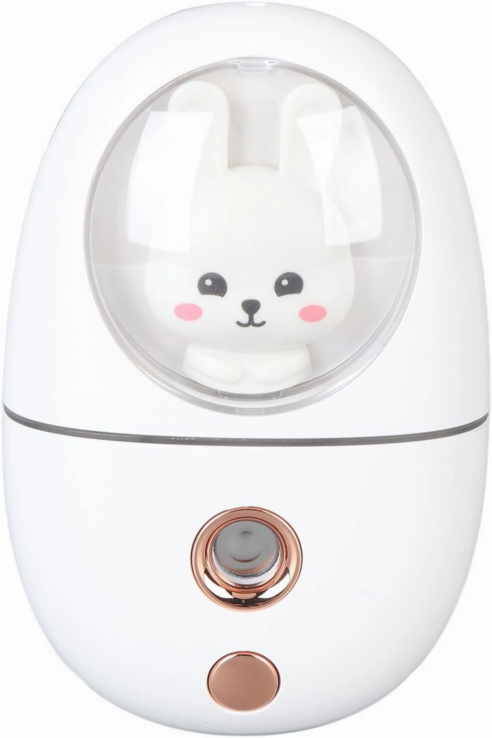 Facial Mister, 35ml Cute Animal Facial Mist Sprayer USB Rechargeable Mini Eye Face Humidifier Portable Facial Steamer for Travelling Face Daily Makeup Skin Care (White)