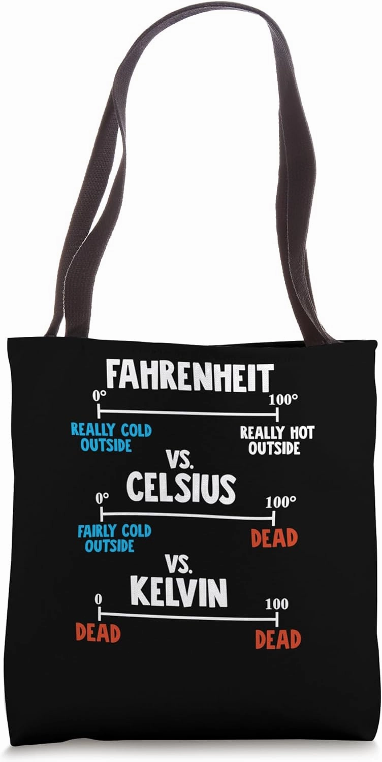 Fahrenheit vs Celsius vs Kelvin Tote Bag