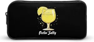 Feelin' Salty Margarita Pencil Case Cute Pen Pouch Cosmetic Bag Pecil Box Organizer for Travel Office