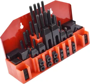 findmall 58 Pcs Pro-Series 7/16" T-Slot 3/8"-16 Stud Clamping Kit Hardened Hold Down Clamping Kit Fit for Bridgeport Mill
