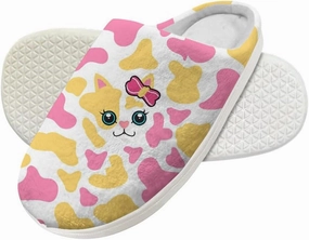 Forchrinse Red Ladybug Floral Kids Girls Fleece Clog Slippers Boys Warm Plush House Slippers Memory Foam Slip on Indoor Shoes