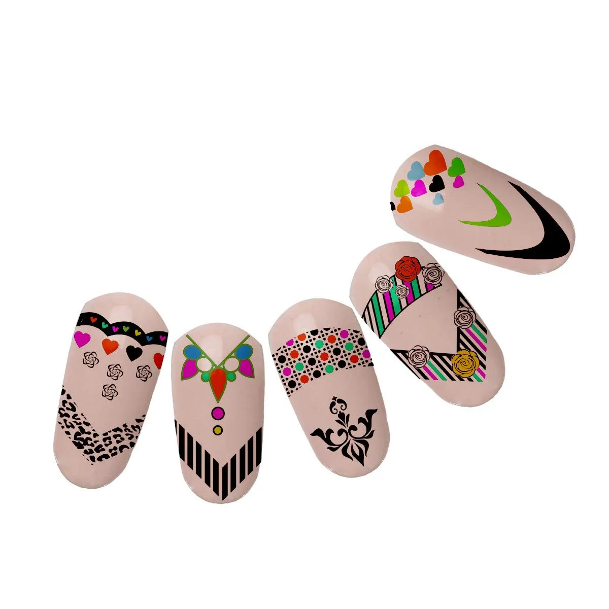 French Style Image Rose Pattern Nail Art Stamp Template Lollipop Heart Bow Stencil Steel Nail Tool