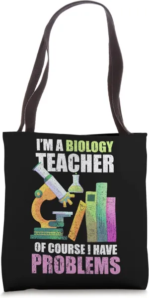 Funny Biology Teacher Microscope Biologist Lab Biology Tote Bag