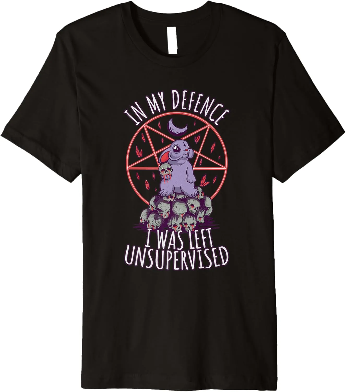 Funny hell bunny cute pentagram goth grunge Premium T-Shirt