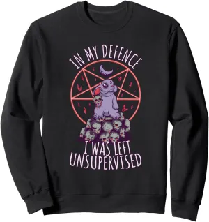 Funny hell bunny cute pentagram goth grunge Sweatshirt