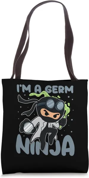 Funny I'm A Germ Ninja Bacterial Research Scientist Tote Bag