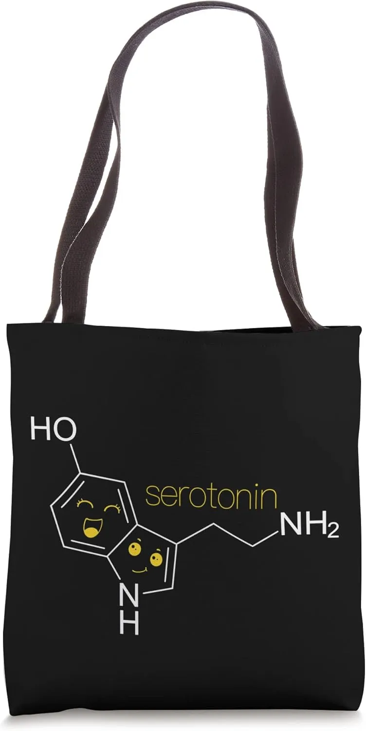 Funny Serotonin Molecule Science Chemistry Tote Bag