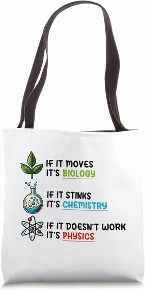 Funny chemist sayings scientist humor for nerds! Tote Bag
