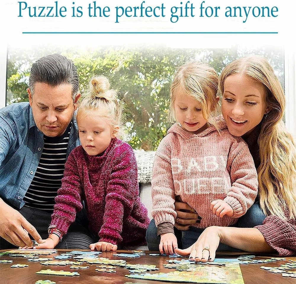 Funny Wooden Puzzle - Jigsaw Puzzle 500 Piece Wooden Puzzle Grassland Running Horses Picture Family Decorations, Unique Birthday Present Suitable for Adults