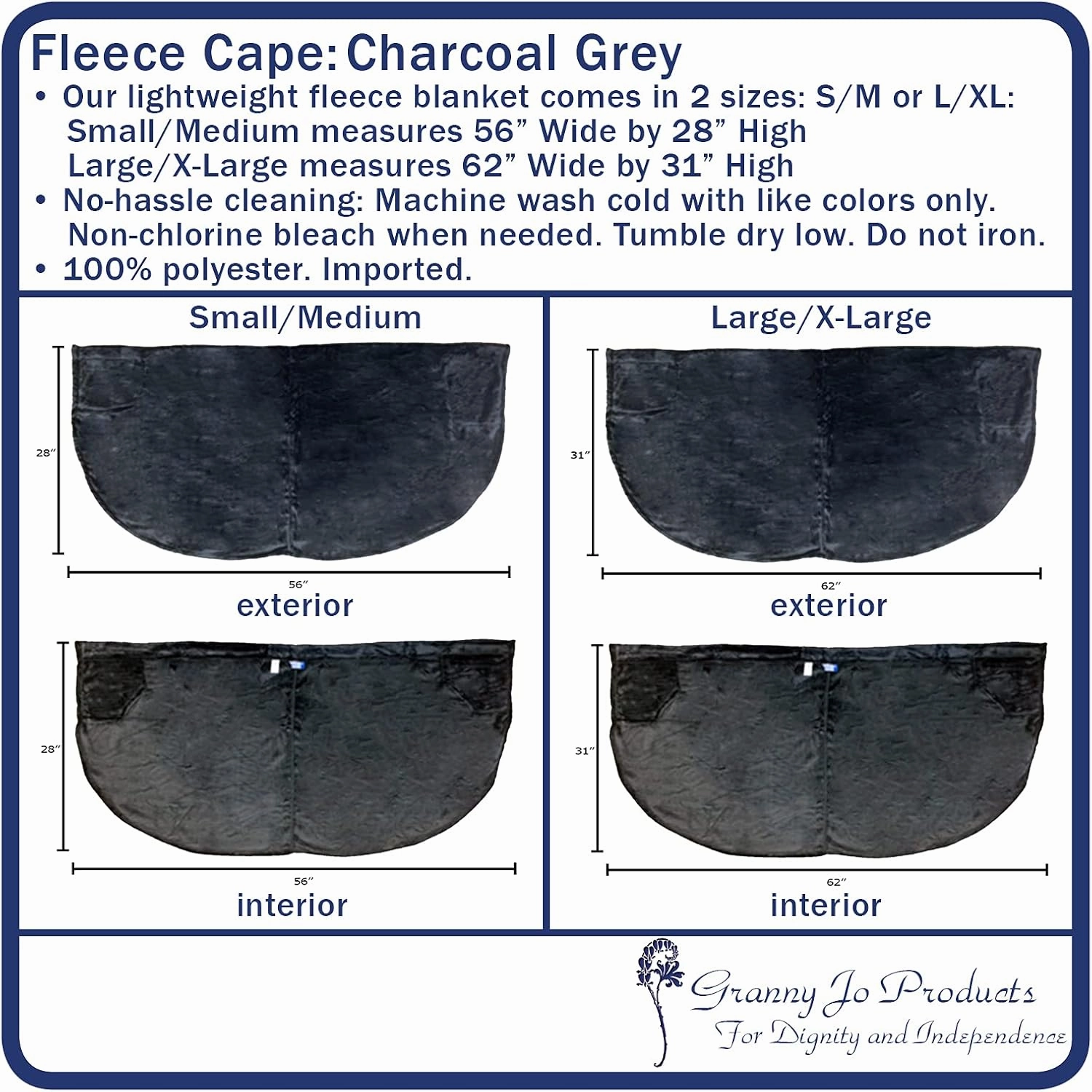 Granny Jo Products Fleece Cape